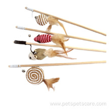 Feather Interactive Cat Playing Toy Teaser Stick